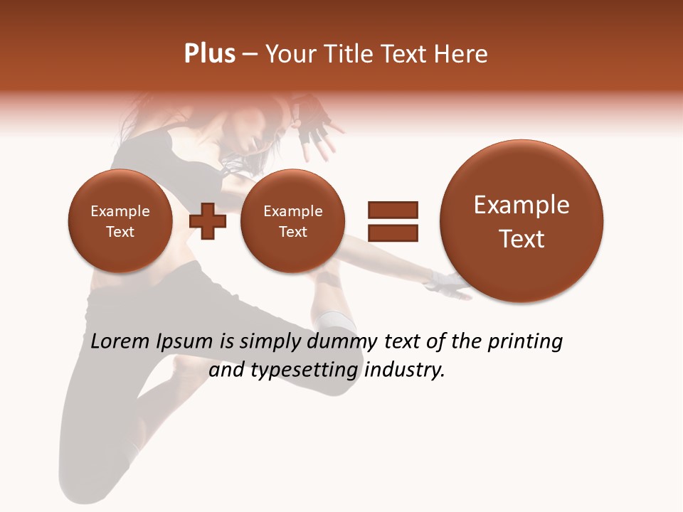 Leap Fitness Woman PowerPoint Template