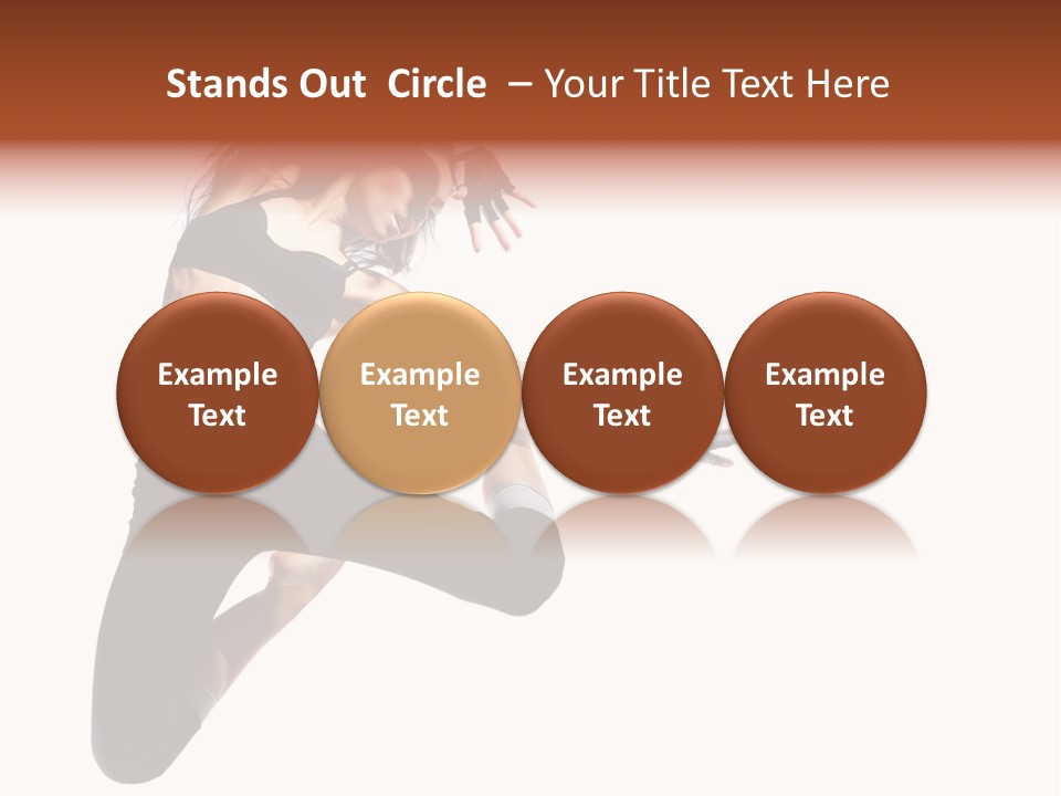 Leap Fitness Woman PowerPoint Template