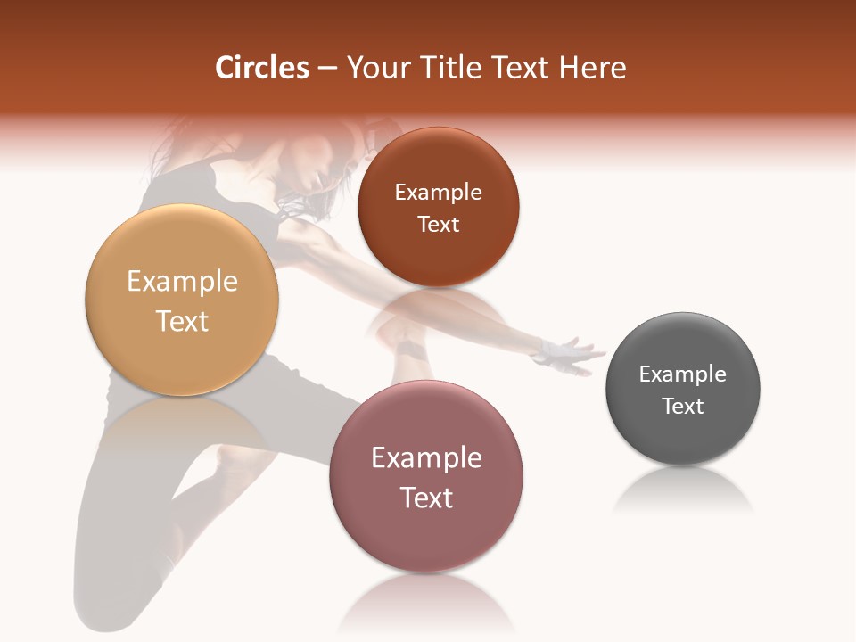 Leap Fitness Woman PowerPoint Template