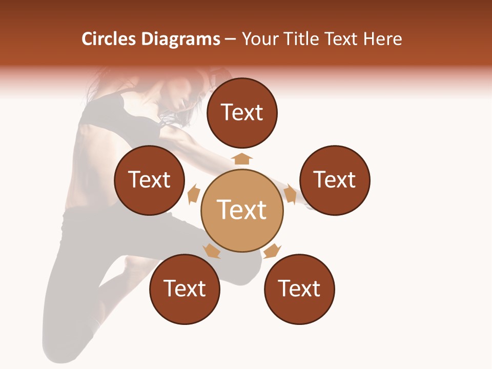 Leap Fitness Woman PowerPoint Template