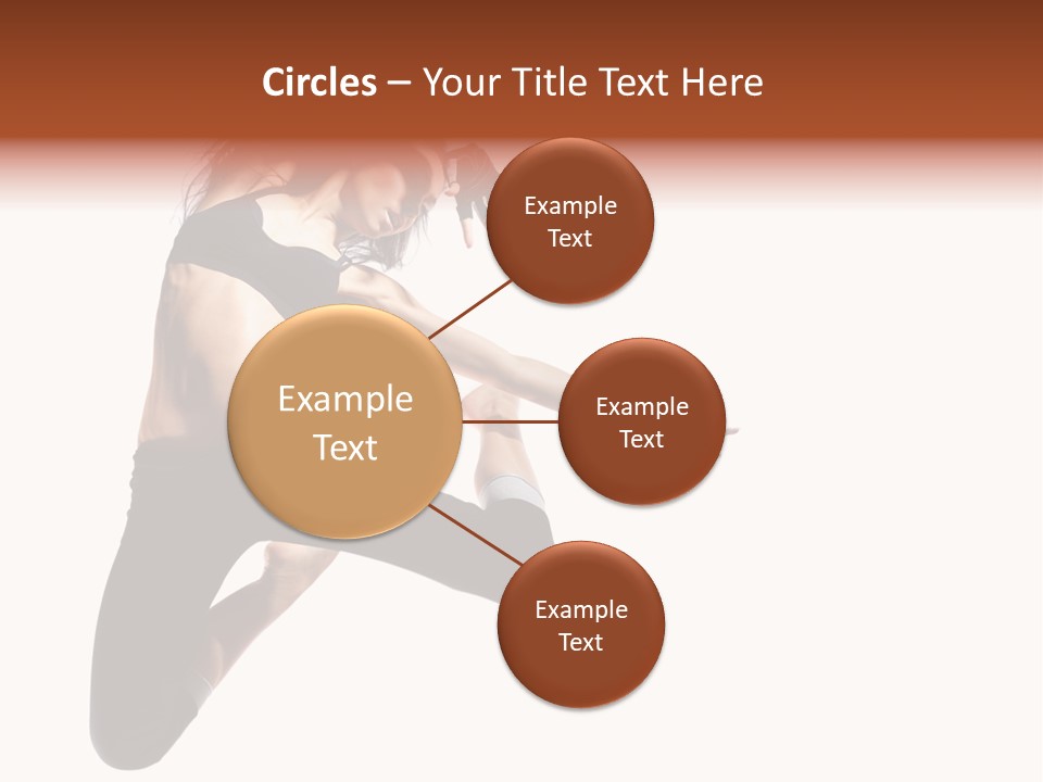 Leap Fitness Woman PowerPoint Template