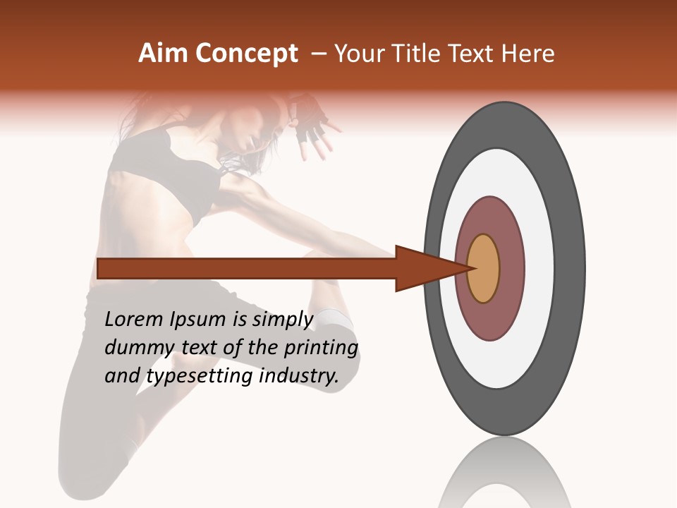 Leap Fitness Woman PowerPoint Template