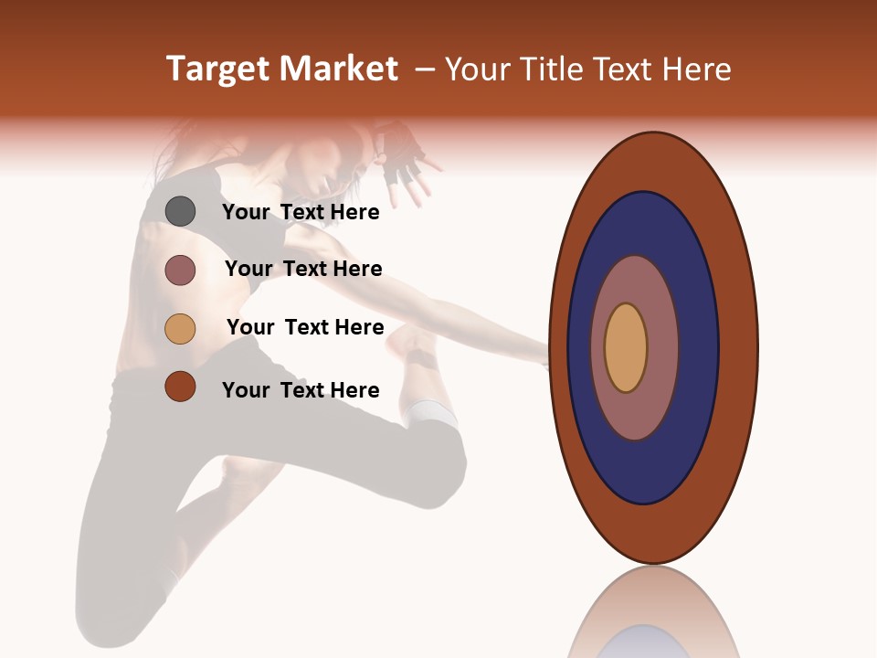 Leap Fitness Woman PowerPoint Template