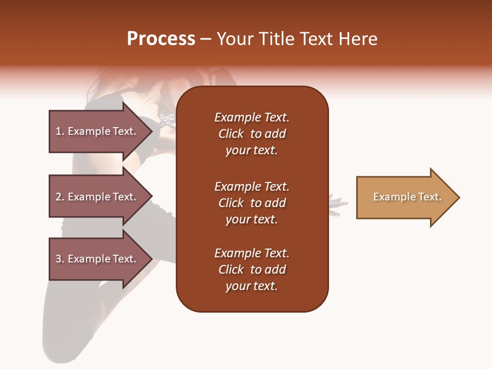 Leap Fitness Woman PowerPoint Template
