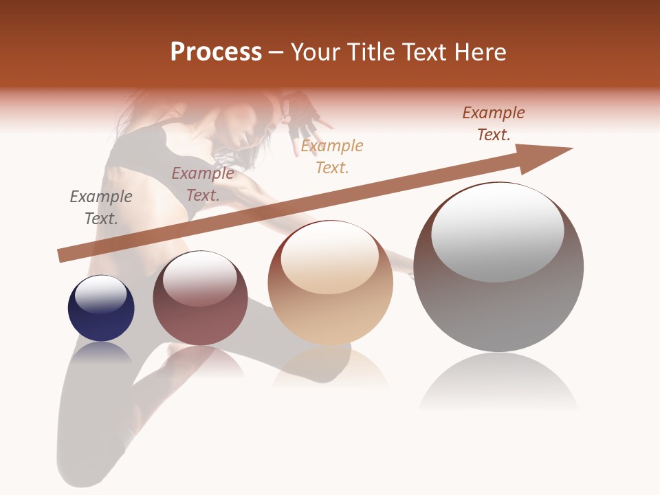 Leap Fitness Woman PowerPoint Template