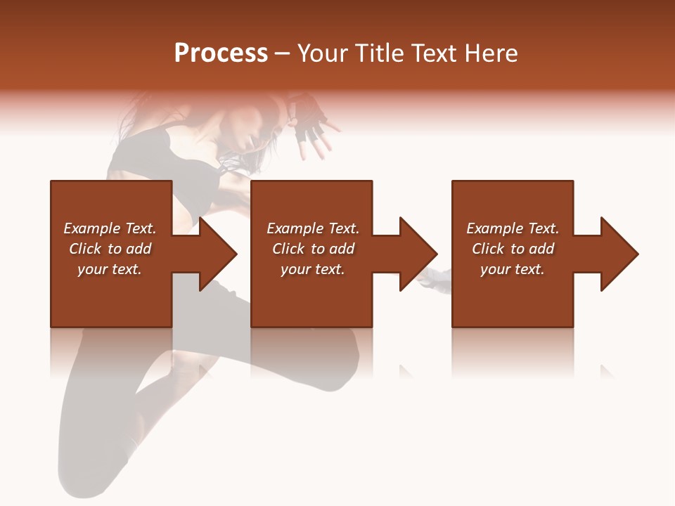 Leap Fitness Woman PowerPoint Template