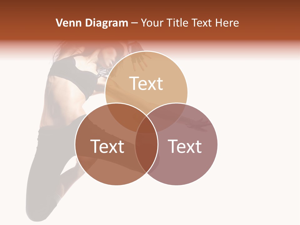 Leap Fitness Woman PowerPoint Template