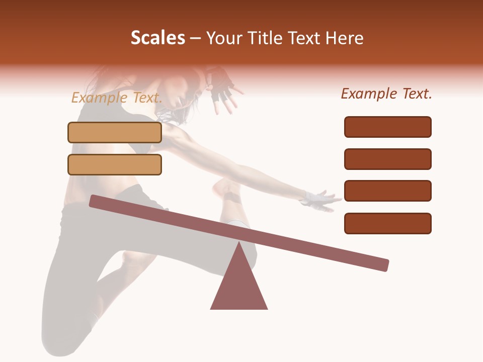 Leap Fitness Woman PowerPoint Template