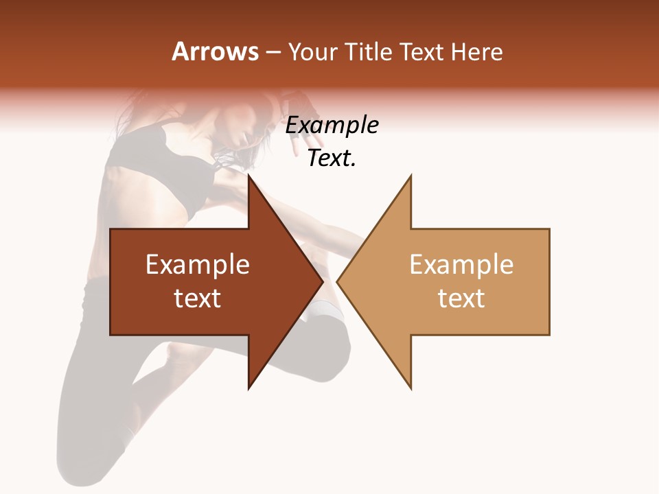 Leap Fitness Woman PowerPoint Template