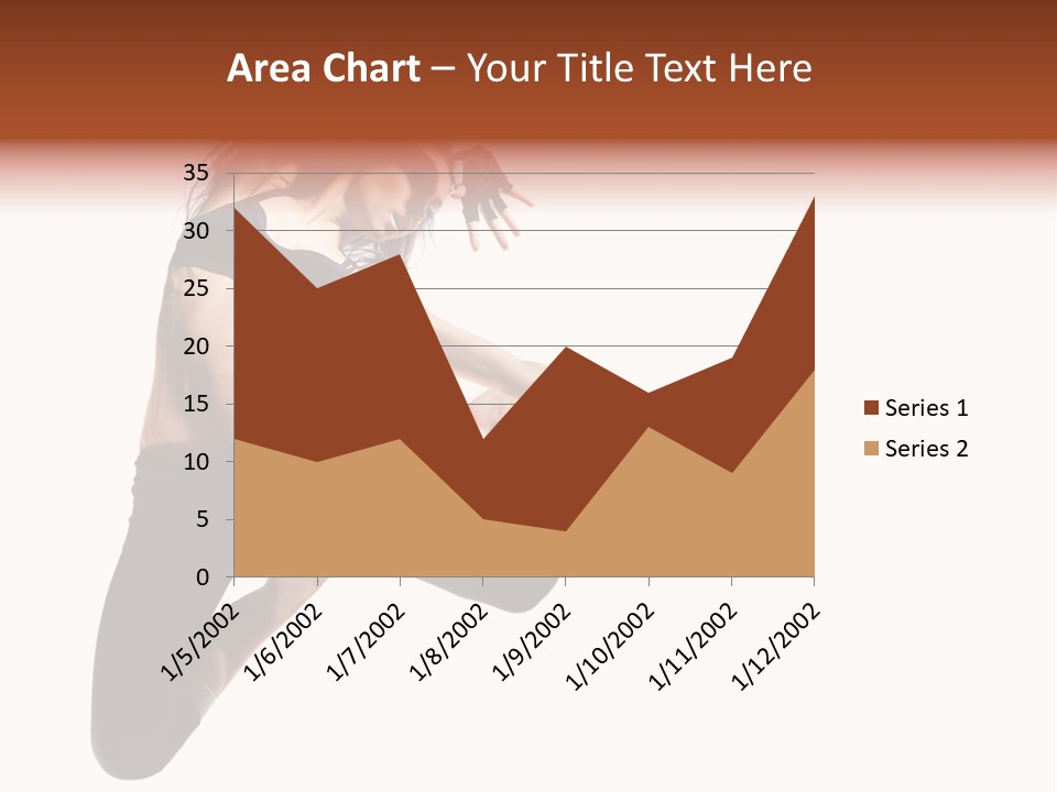 Leap Fitness Woman PowerPoint Template