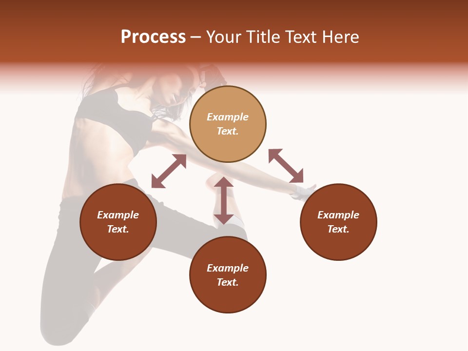 Leap Fitness Woman PowerPoint Template