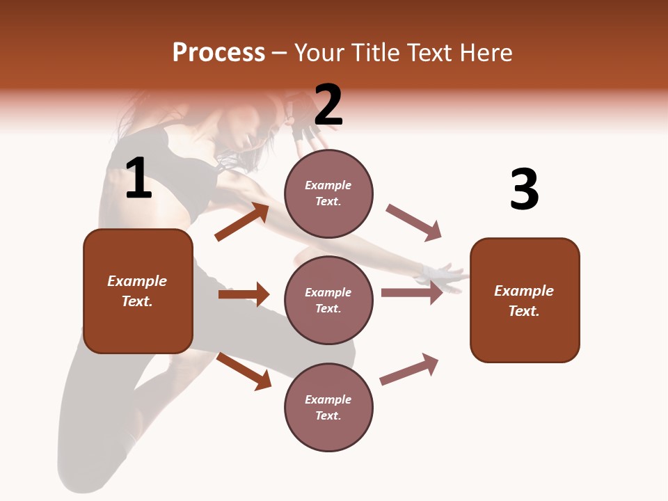 Leap Fitness Woman PowerPoint Template