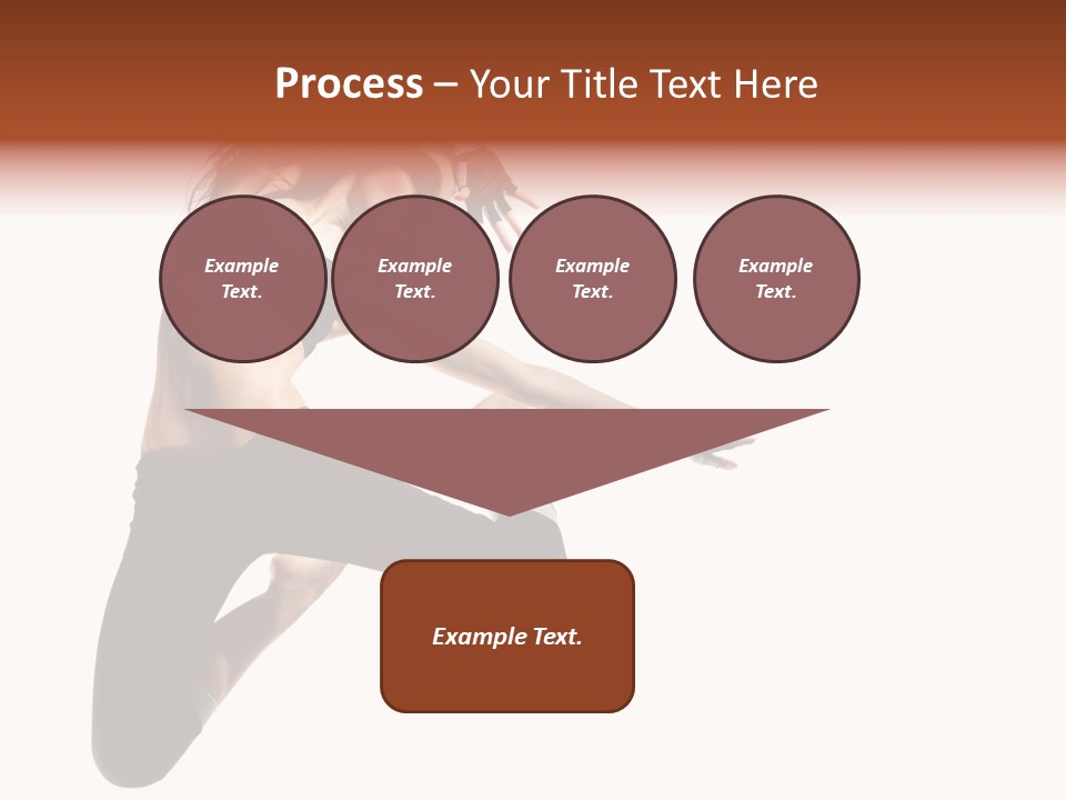 Leap Fitness Woman PowerPoint Template