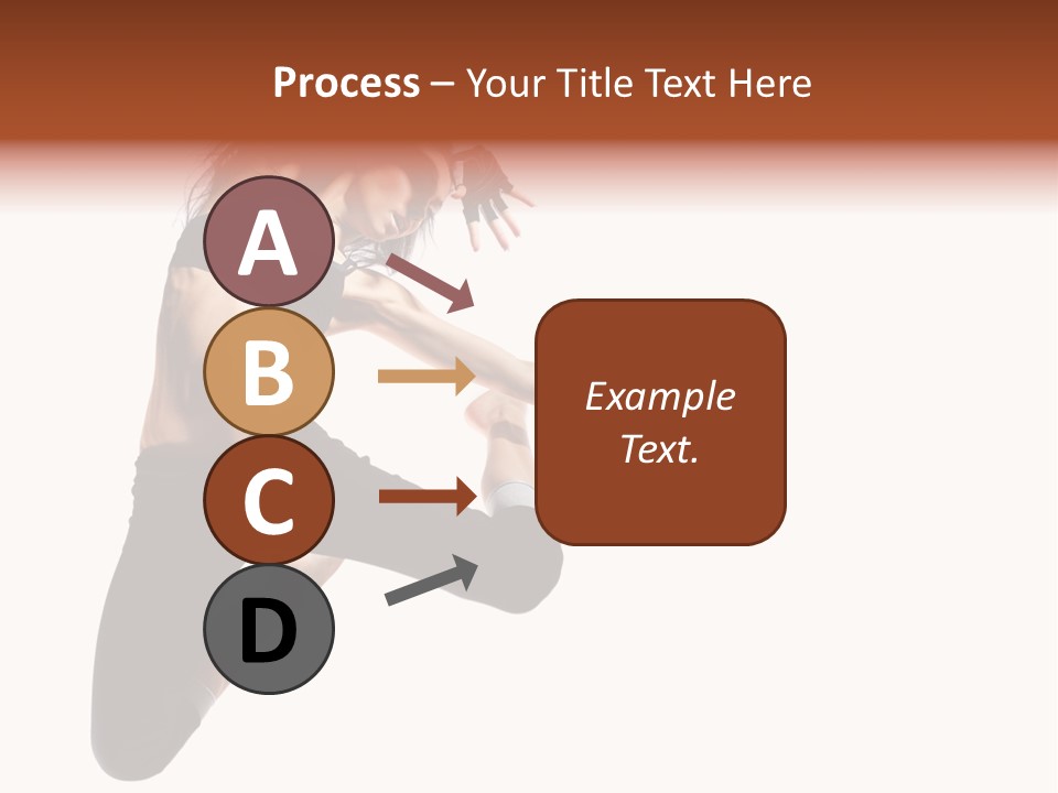 Leap Fitness Woman PowerPoint Template