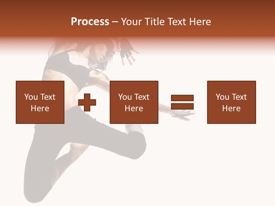 Leap Fitness Woman PowerPoint Template