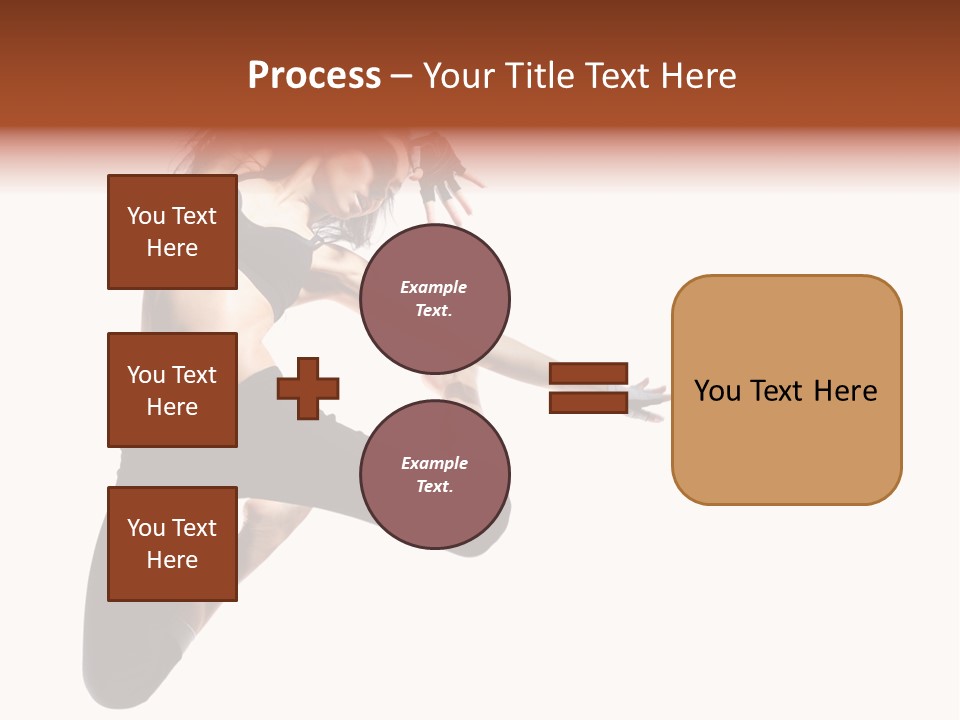 Leap Fitness Woman PowerPoint Template