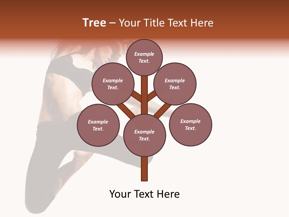 Leap Fitness Woman PowerPoint Template