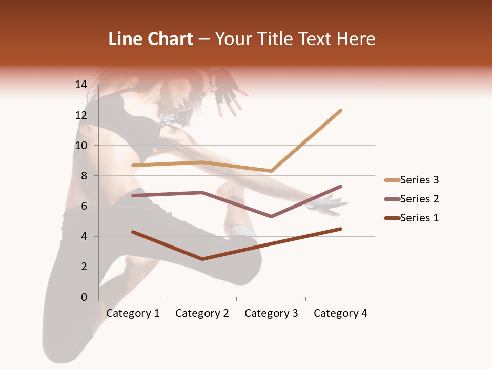 Leap Fitness Woman PowerPoint Template