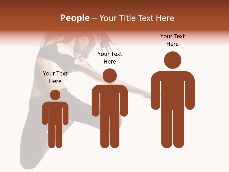 Leap Fitness Woman PowerPoint Template