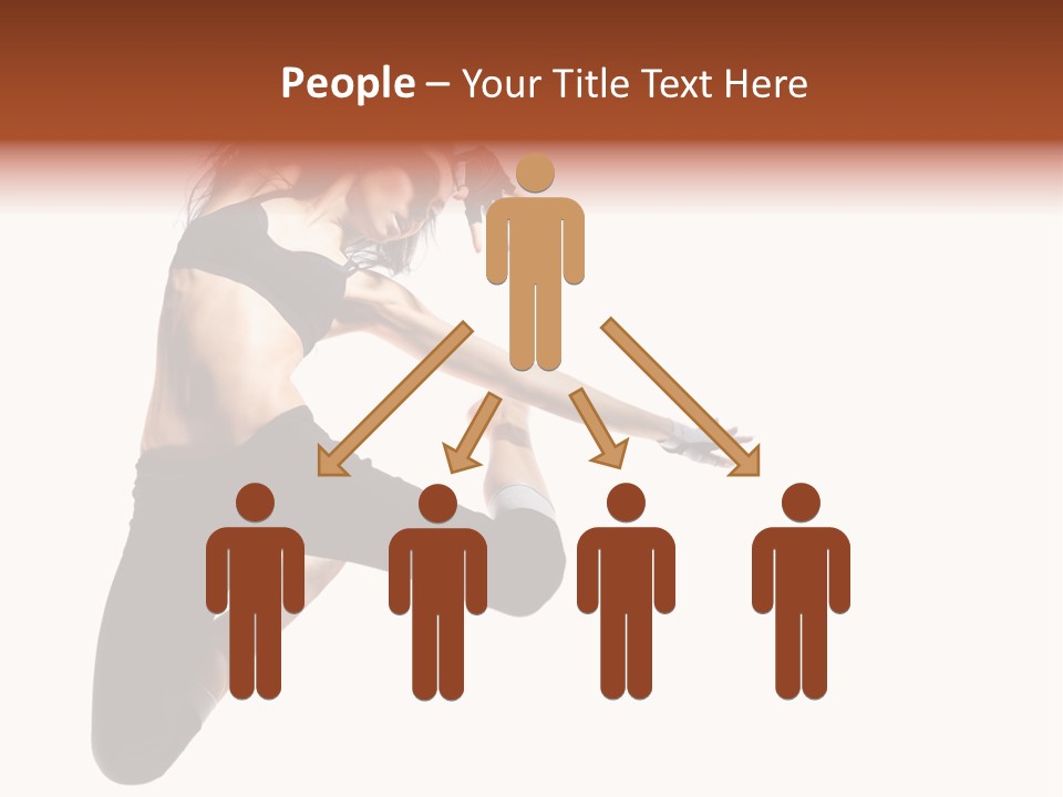 Leap Fitness Woman PowerPoint Template