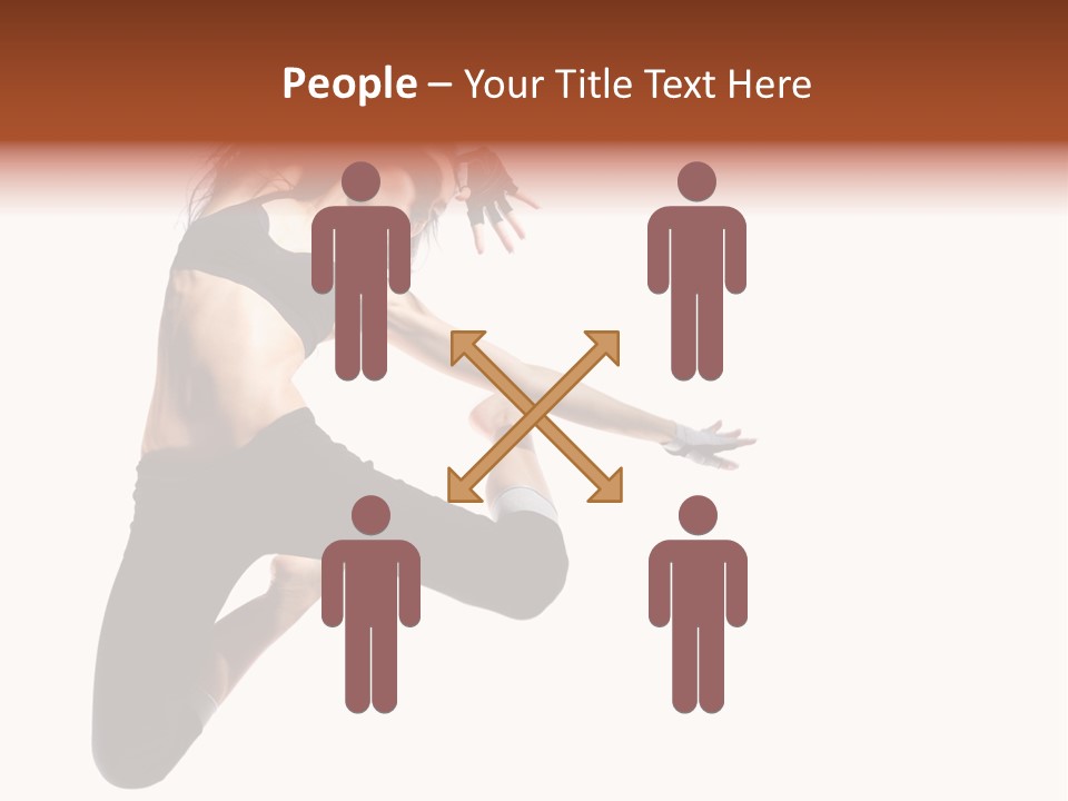 Leap Fitness Woman PowerPoint Template