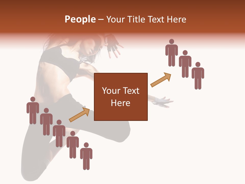 Leap Fitness Woman PowerPoint Template