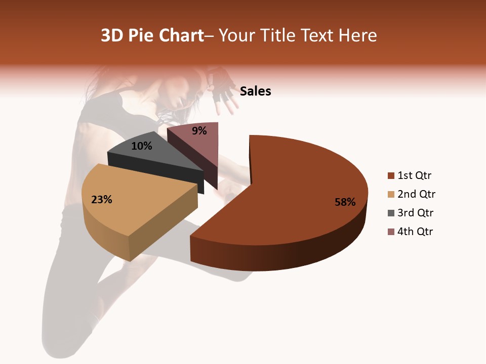 Leap Fitness Woman PowerPoint Template