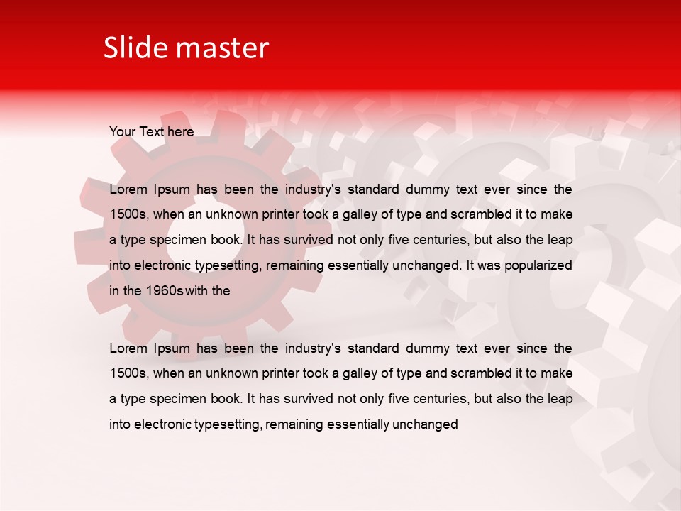 Pinion Connecting Engine PowerPoint Template