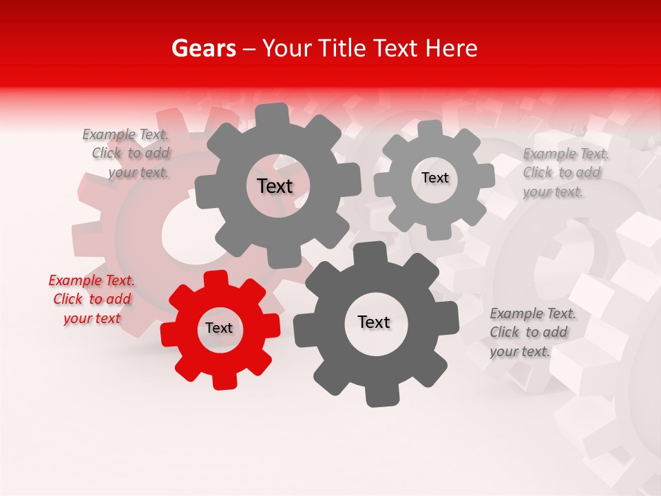 Pinion Connecting Engine PowerPoint Template