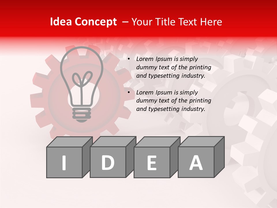 Pinion Connecting Engine PowerPoint Template