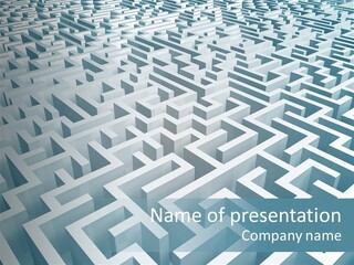 Labyrinth Huge Riddle PowerPoint Template