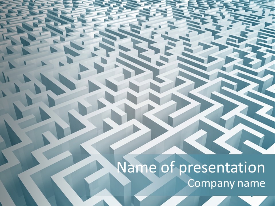Labyrinth Huge Riddle PowerPoint Template