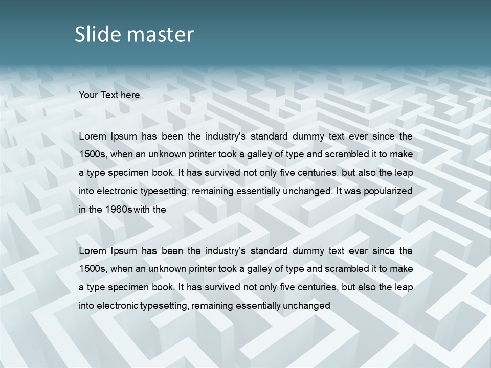 Labyrinth Huge Riddle PowerPoint Template