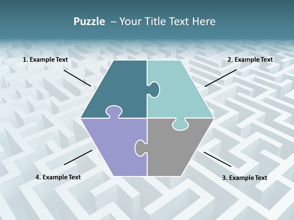 Labyrinth Huge Riddle PowerPoint Template