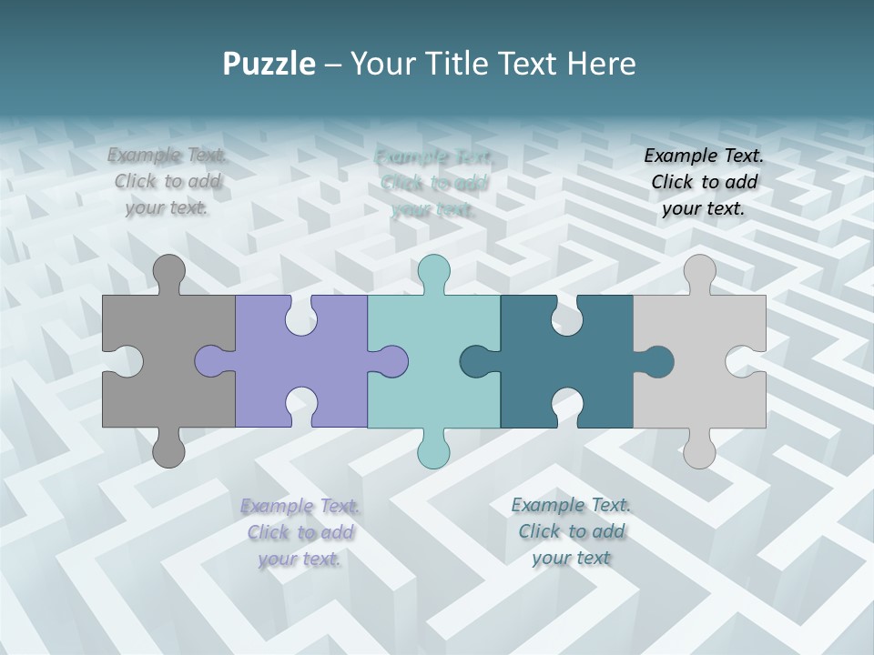 Labyrinth Huge Riddle PowerPoint Template