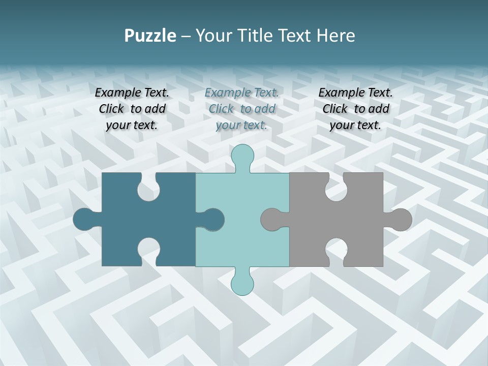 Labyrinth Huge Riddle PowerPoint Template