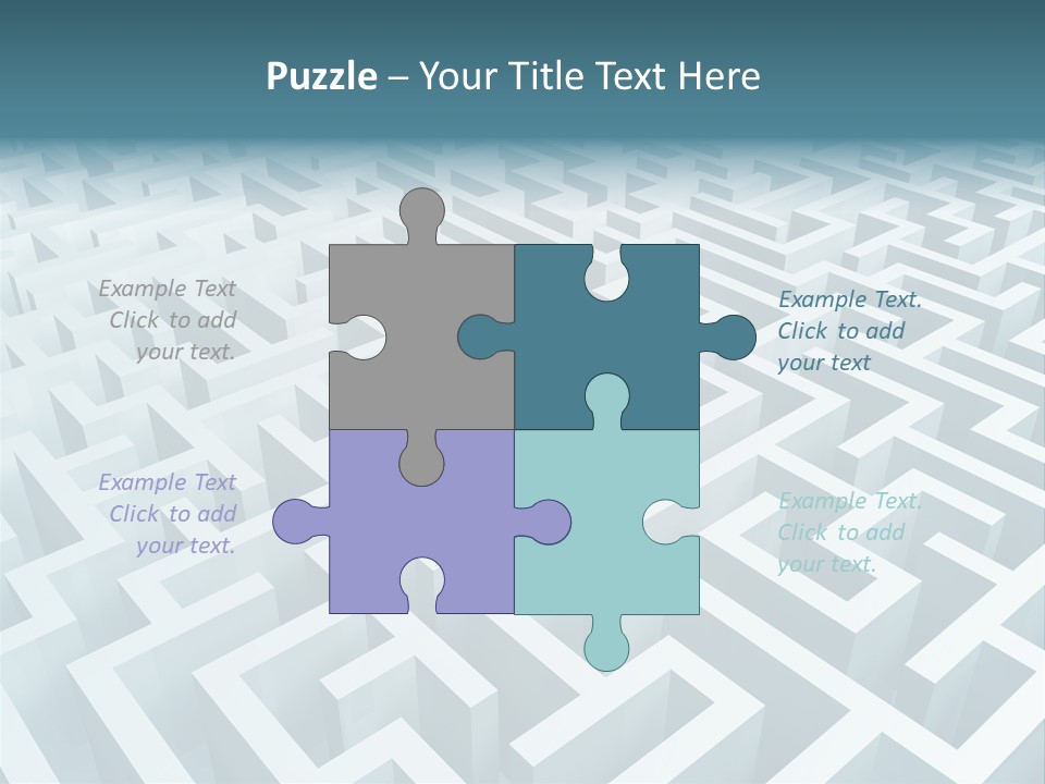 Labyrinth Huge Riddle PowerPoint Template