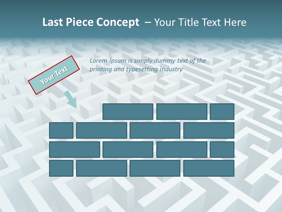 Labyrinth Huge Riddle PowerPoint Template