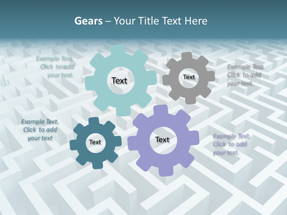 Labyrinth Huge Riddle PowerPoint Template