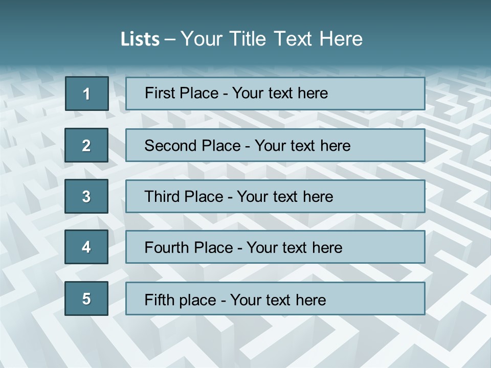 Labyrinth Huge Riddle PowerPoint Template