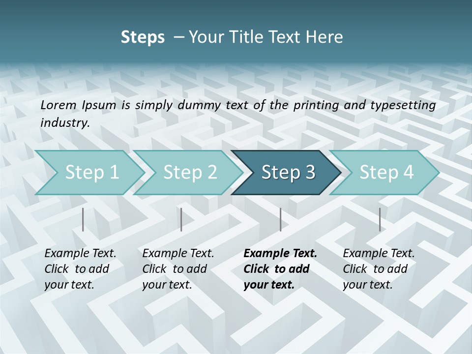 Labyrinth Huge Riddle PowerPoint Template