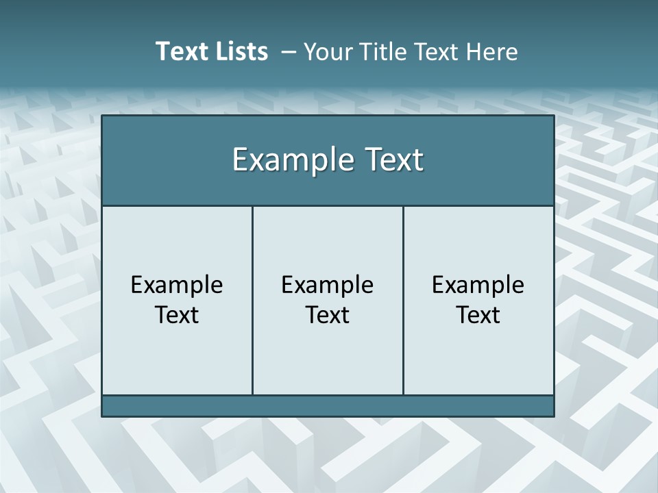 Labyrinth Huge Riddle PowerPoint Template