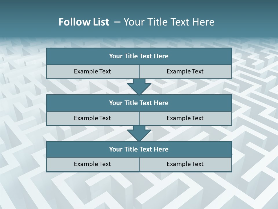 Labyrinth Huge Riddle PowerPoint Template