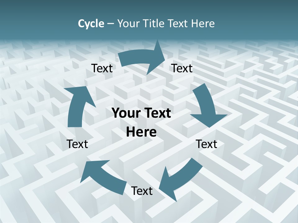 Labyrinth Huge Riddle PowerPoint Template