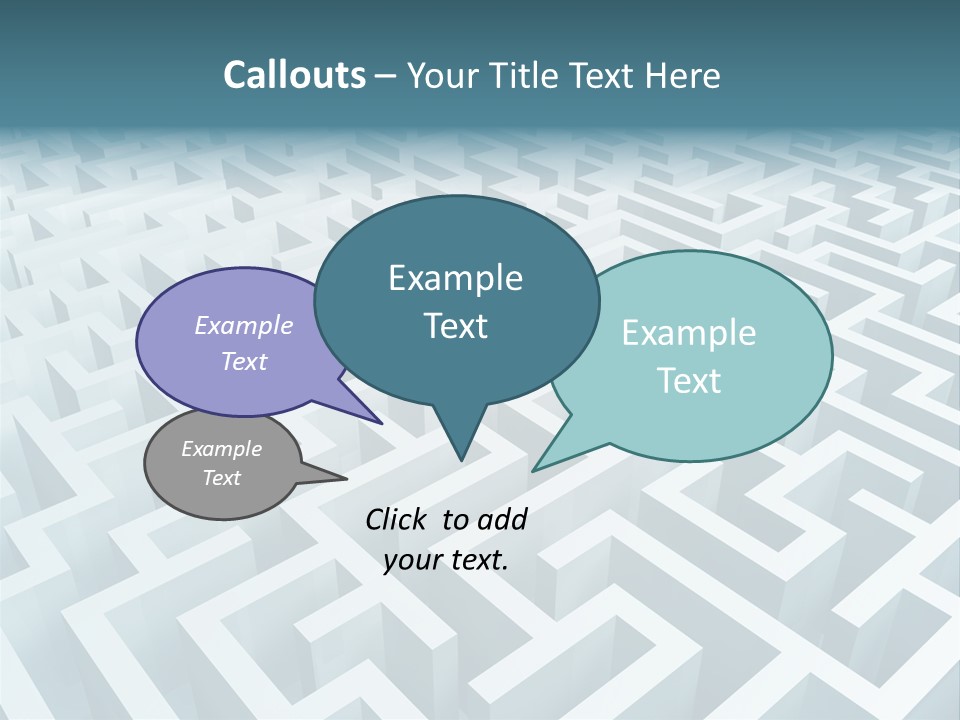 Labyrinth Huge Riddle PowerPoint Template