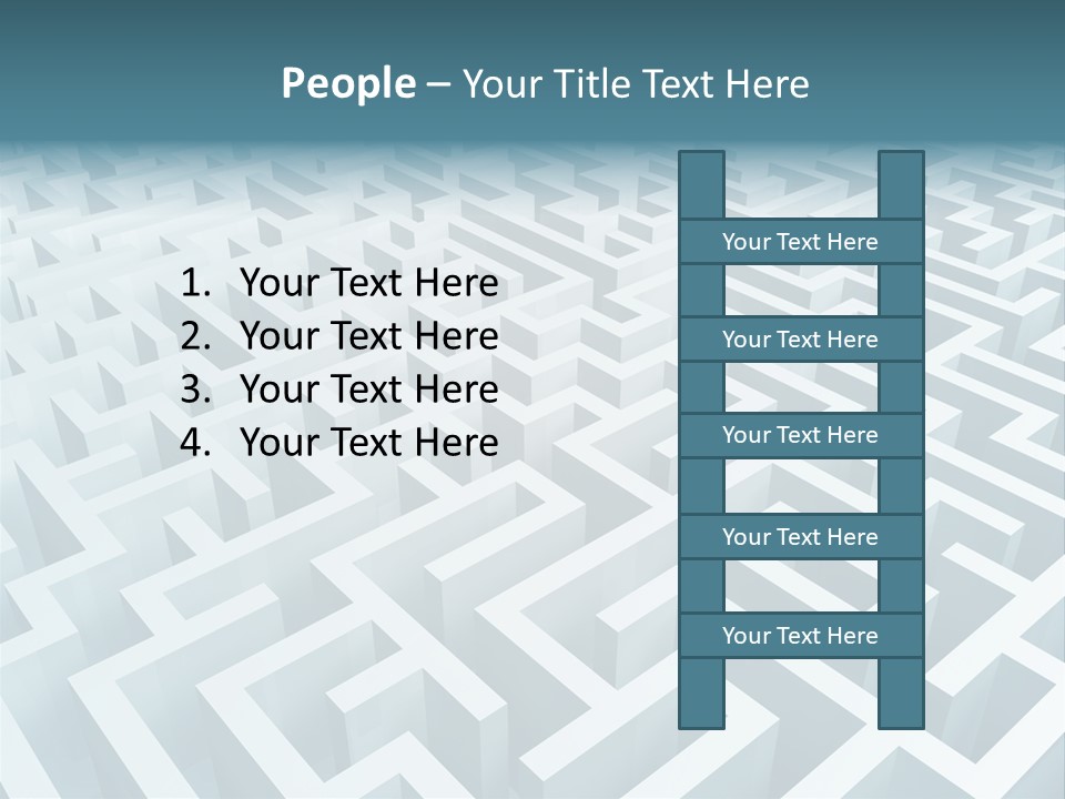 Labyrinth Huge Riddle PowerPoint Template