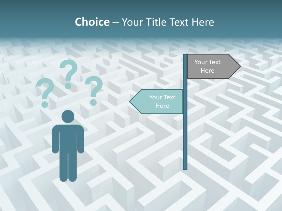Labyrinth Huge Riddle PowerPoint Template