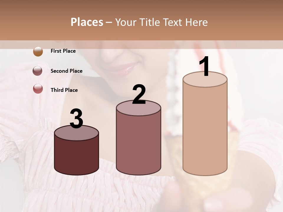 Female Happy Milk PowerPoint Template