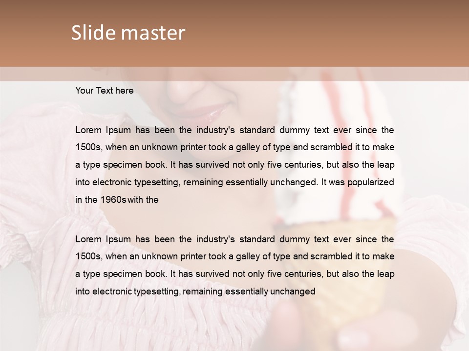 Female Happy Milk PowerPoint Template