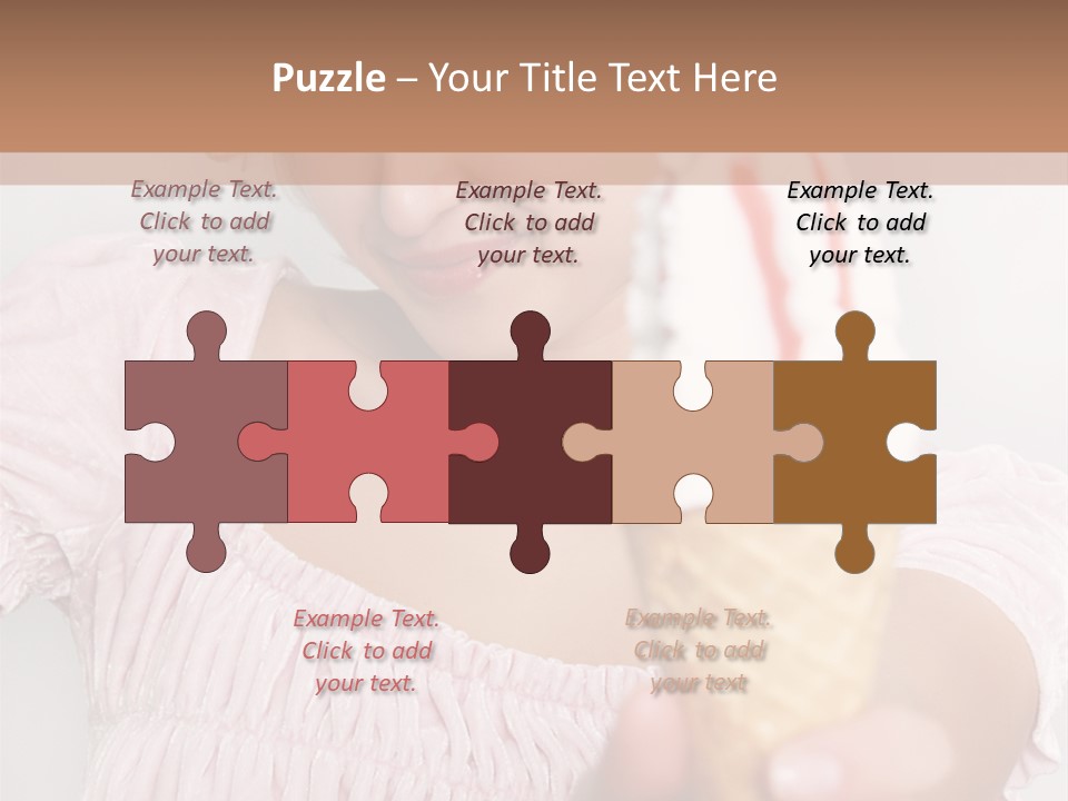 Female Happy Milk PowerPoint Template